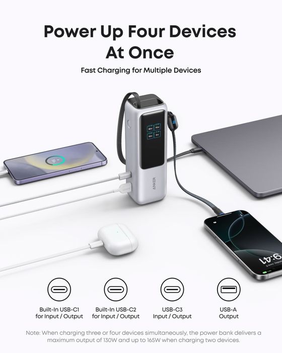 Anker Power bank 25000 mah 165W