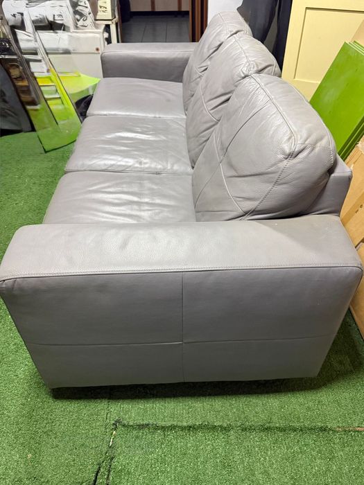 Canapea piele gri IKEA 3 locuri