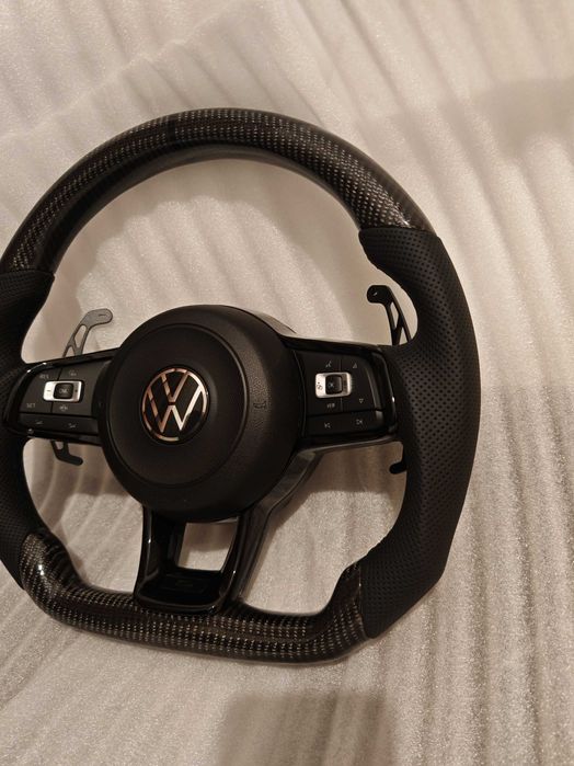 Volan carbon custom sport ergonomic Golf Passat Arteon R line Gti