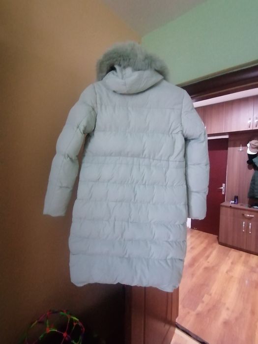 Дамска шуба XS цвят мента