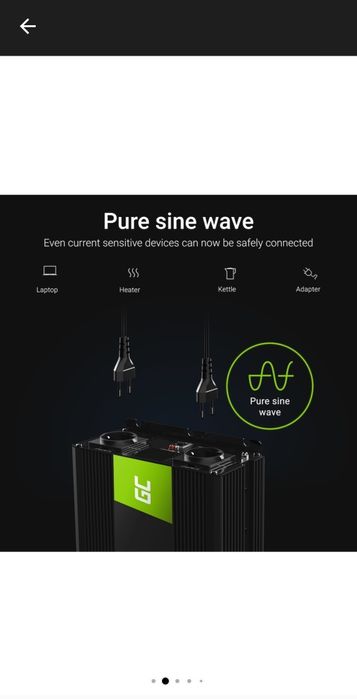 Invertor auto/camion Green Cell 24V la 230V 2000w/4000w sinus pur.
Inv