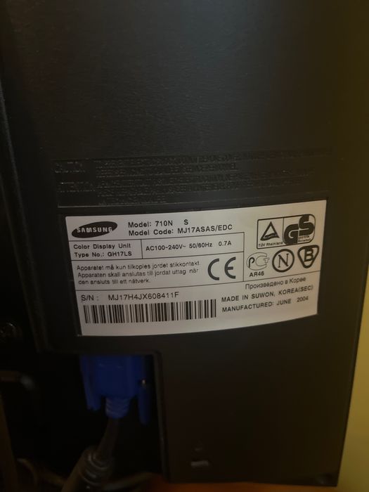 Monitor PC Samsung syncMaster710N
