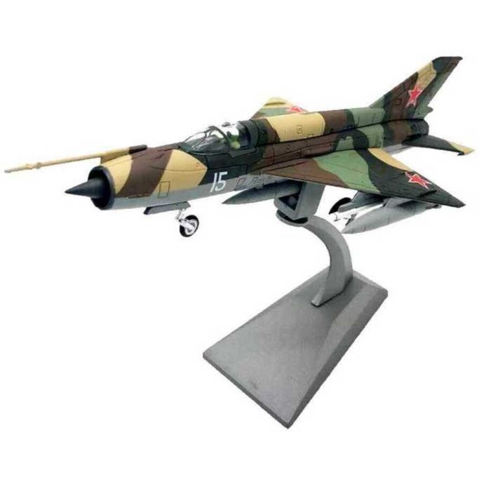 Macheta avion metalica MIG-21 Fishbed scara 1:72 22cm