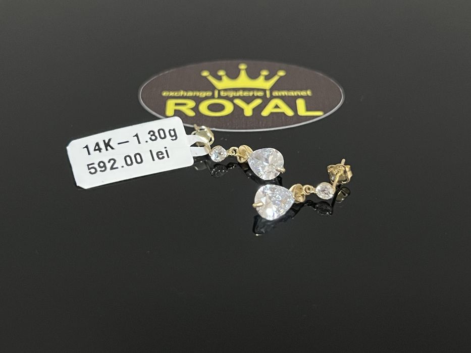 Bijuteria Royal CB : Cercei aur 14K 1,30 grame
