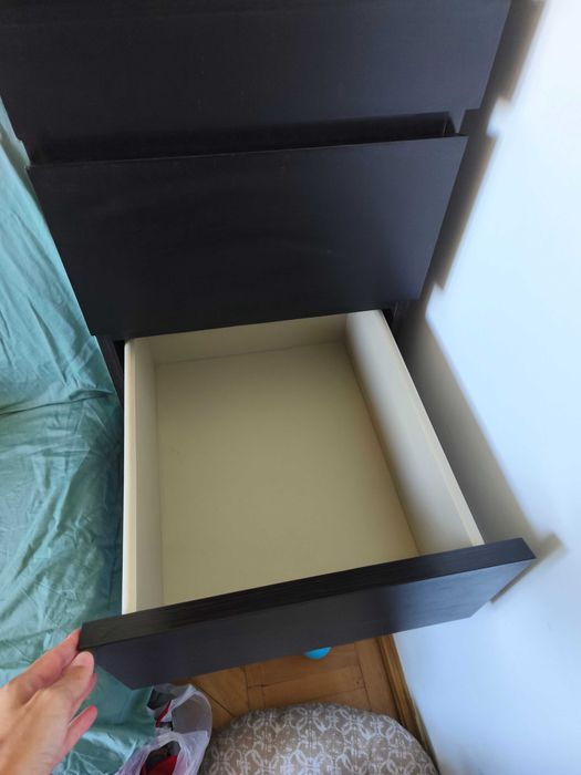 Comodă Ikea Malm neagră înaltă stare f bună