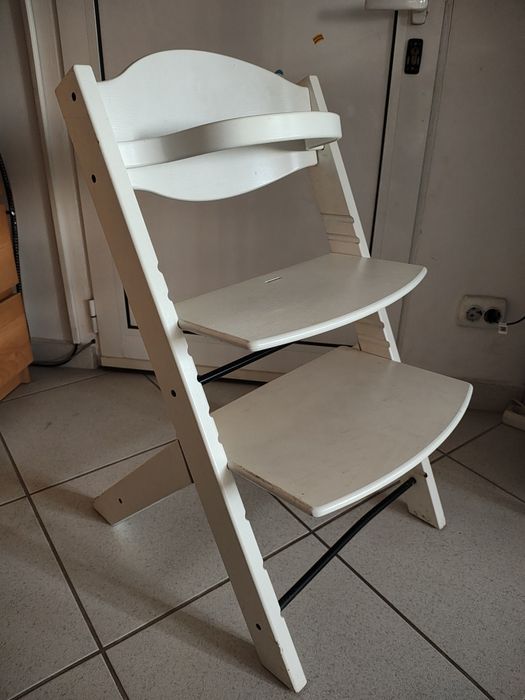 Scaun copil Treppy lemn alb - regalbil