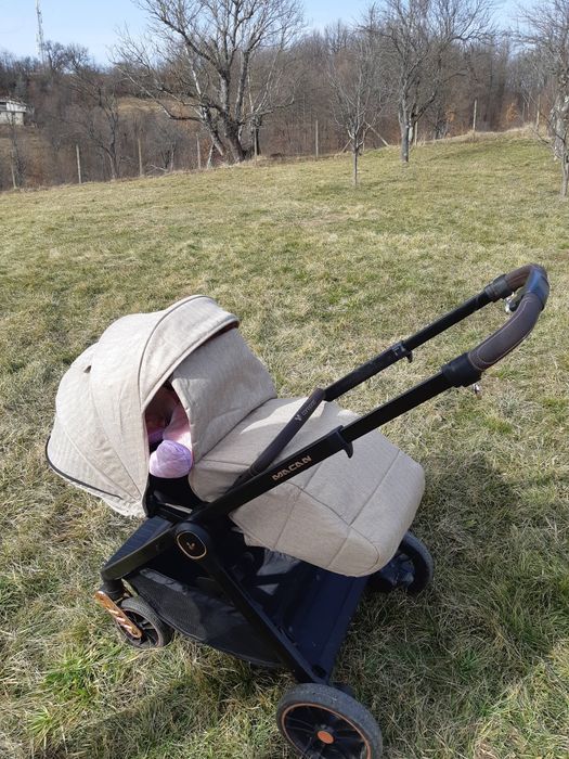 Комбинирана детска количка Cangaroo - Macan 2в1, бежова