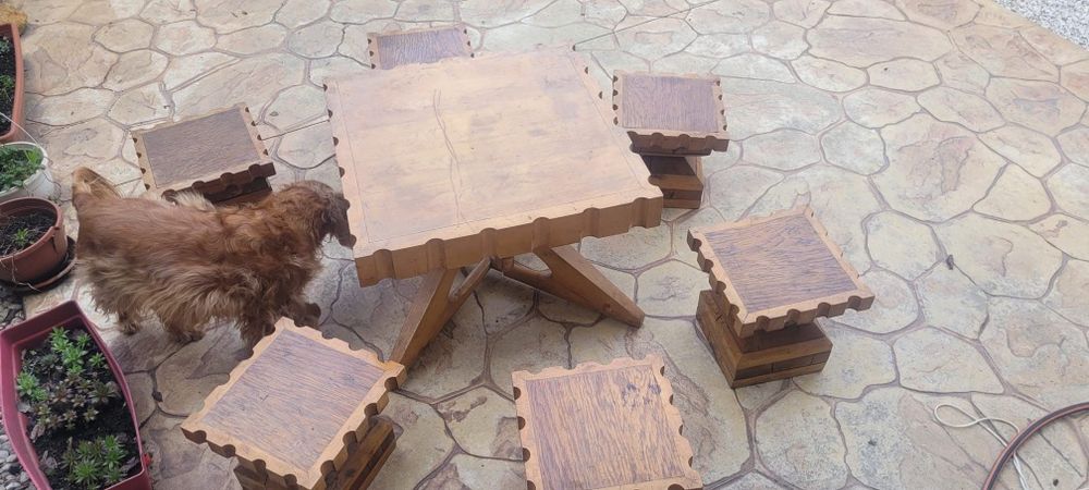 Set curte masa și scaune