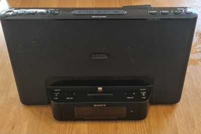 Radio Sony cu ceas deşteptător, Dock Con- iPod iPhone Lightning Negru