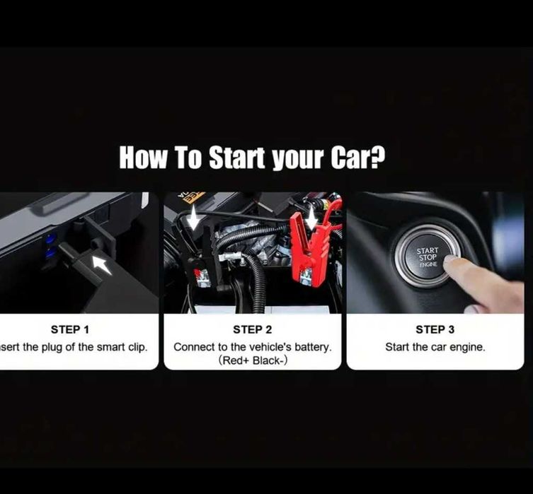 Стартер за акумулатор Jump Starter 12v за автомобил-ван-джип-бус