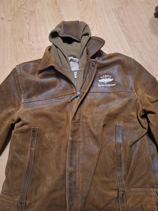 Мъжко яке XLестествена кожа с вътршен елек