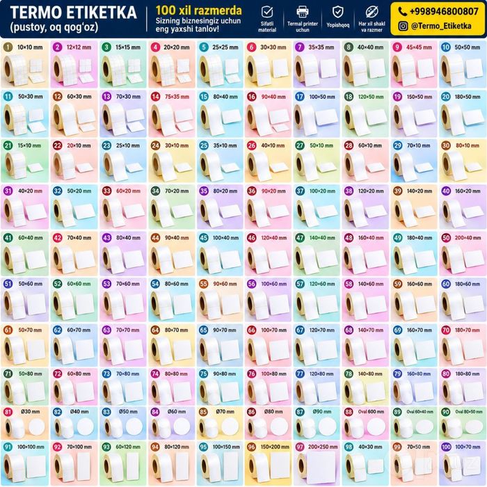 etiketka ,nakleyka , stiker ,termo stiker , qr kod bar code