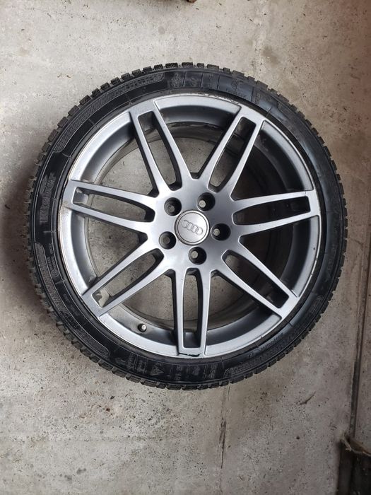 Set jante originale Audi 18″ + anvelope 235/40 R18 – stare foarte bună