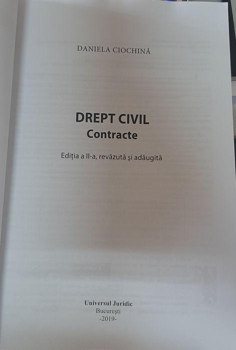 Drept civil. Contracte. Daniela Ciochina