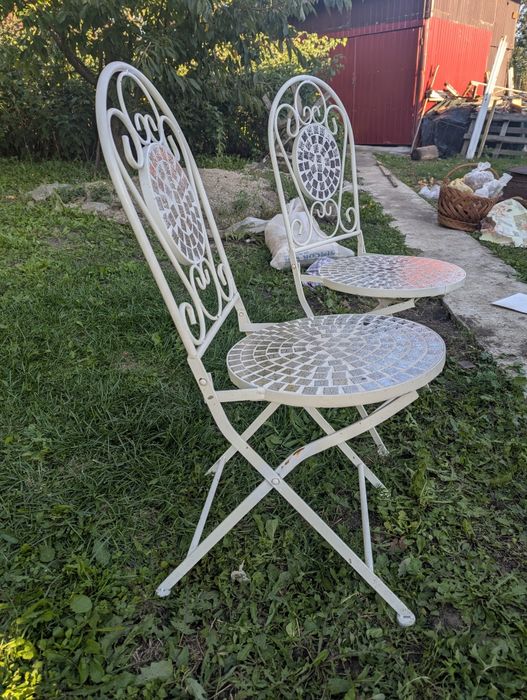 2 scaune fier forjat
