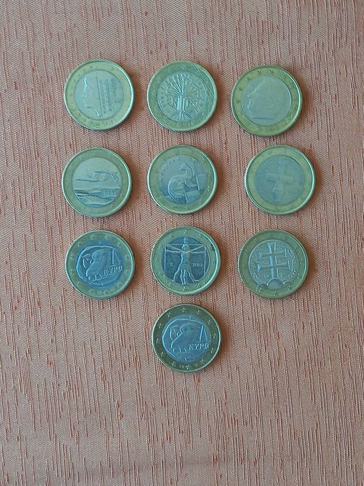 Mini colecție euro diferite state.