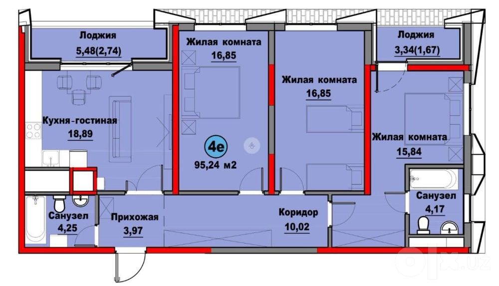 ЖК «Regnum Plaza» 3/13/15 95м2 кадастр есть