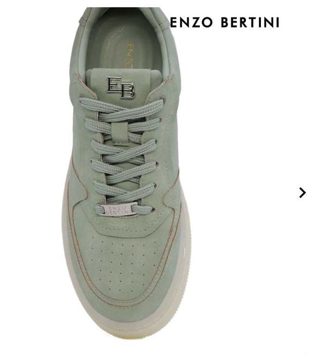 Sneakers femei Enzo Bertini Premium Collection verzi din piele nabuck