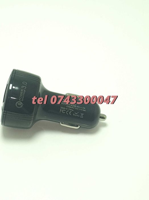 Incarcator Masina Auto 4 Porturi Bricheta Usb Qc Incarcare Rapida
