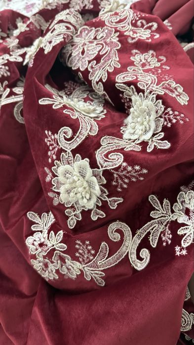 Шторы с 3Д цветочками