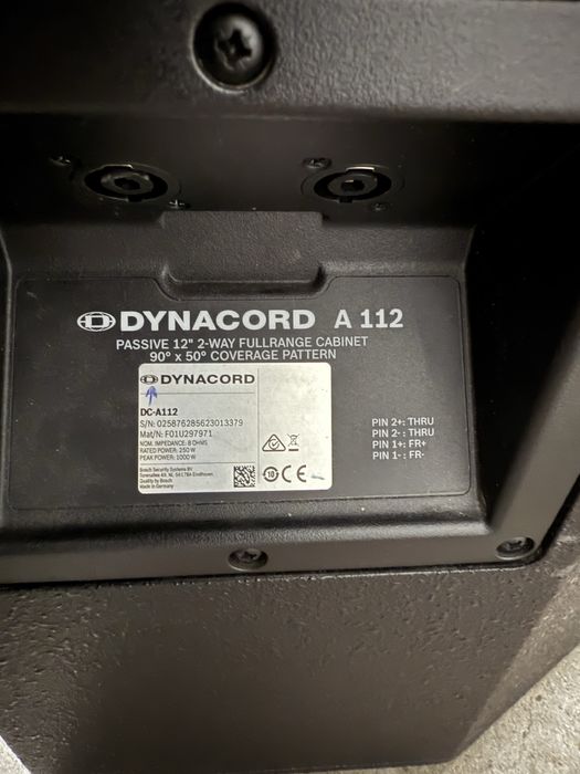 Vand boxe dynacord A112