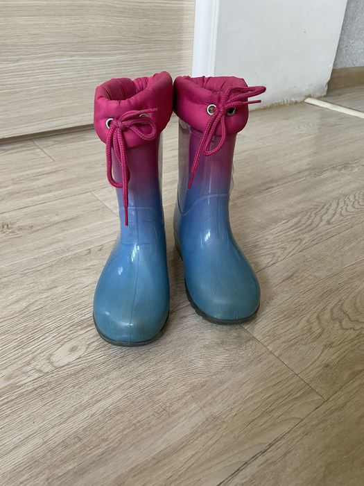 Резиновые сапожки для девочки размер 26-27