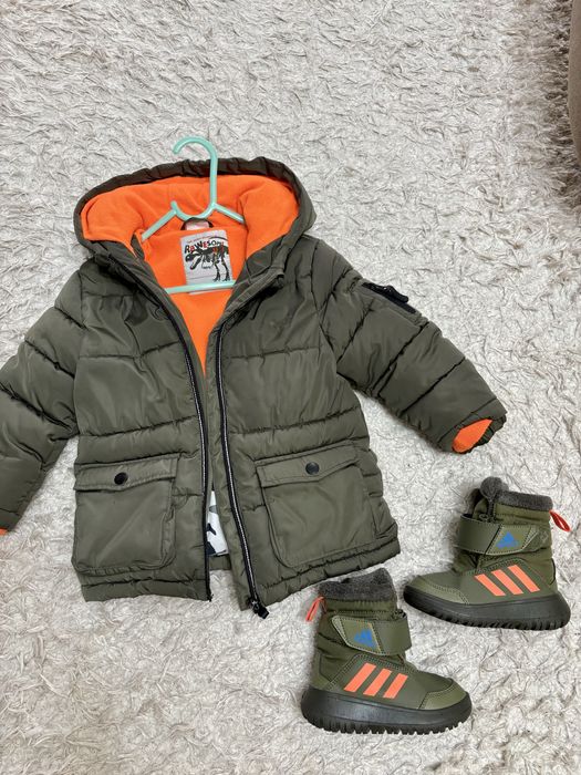 Зимно яке и ботуши апрески Adidas адидас