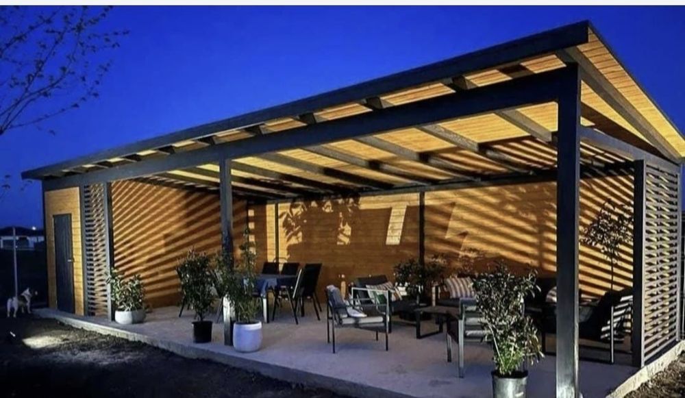 Foisoare , case si terase din structura de lemn de diferite modele si