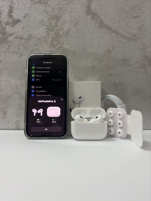 AirPods Pro 2 Noi Sigilate / Full Box – ANC + Sunet Premium