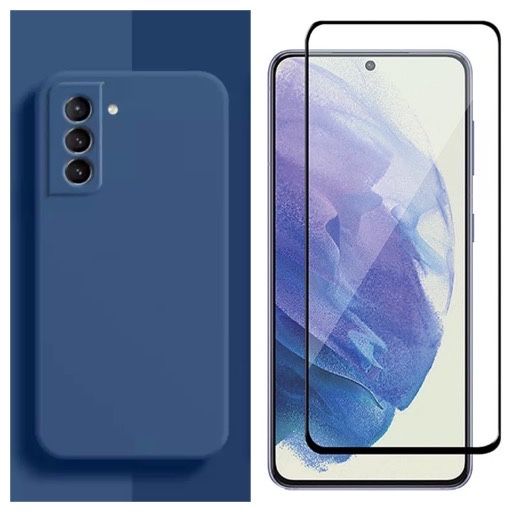 Husa Alcantara Case si Folie Sticla Samsung S25 S24 S23 S21 S20 FE