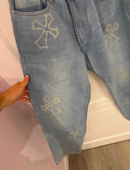 Blugi baggy Review cu cruci marimea W34