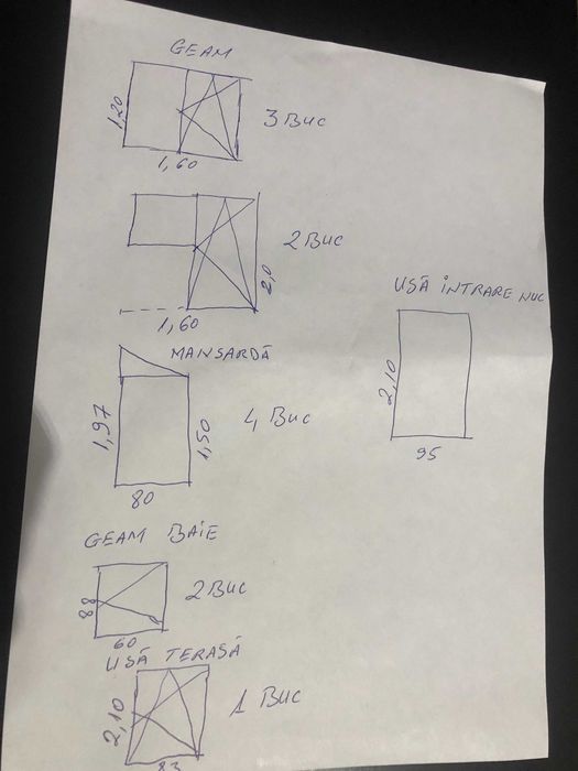 Vand geamuri si usi termopan diferite dimensiuni
