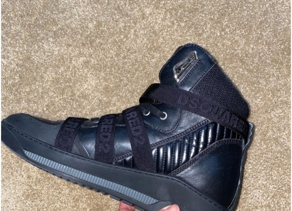 Мъжки кожени кецове dsquared2 high. 45