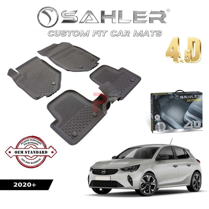 Гумени стелки за Opel Corsa F 2022+ / Опел Корса Ф / тип леген / висок борд