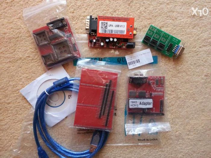 Programator memorii ECU UPA usb – V1.3.0.14 placa rosie set complet
