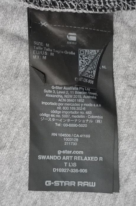 G-STAR RAW оригинална блуза M памучна дълъг ръкав