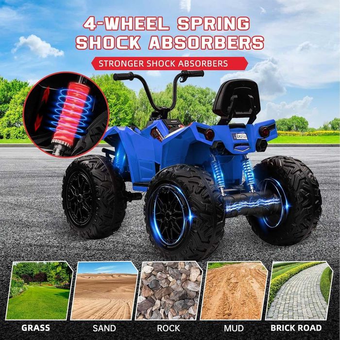 ATV electric Kinderauto MonsterQuad, 4x 100W, 24V 14Ah, Blue