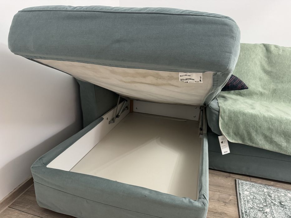 Canapea Ikea, 3 locuri + șezlong (chaise-longue)