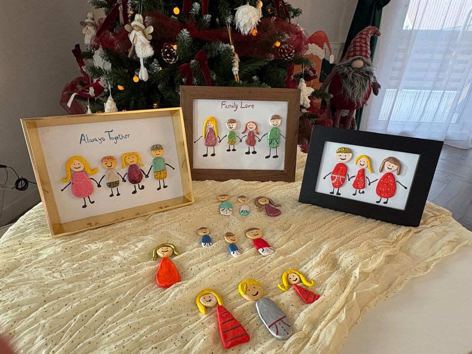 Ramă Foto Personalizată cu Figurine din Lut Polimeric (Fimo)