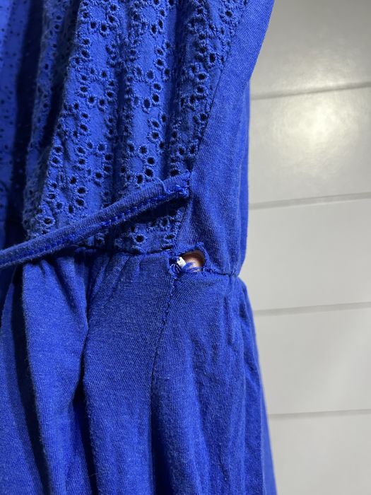 Rochie albastră Primark cu broderie spartă - Mărimea 40 - 50% Bumbac