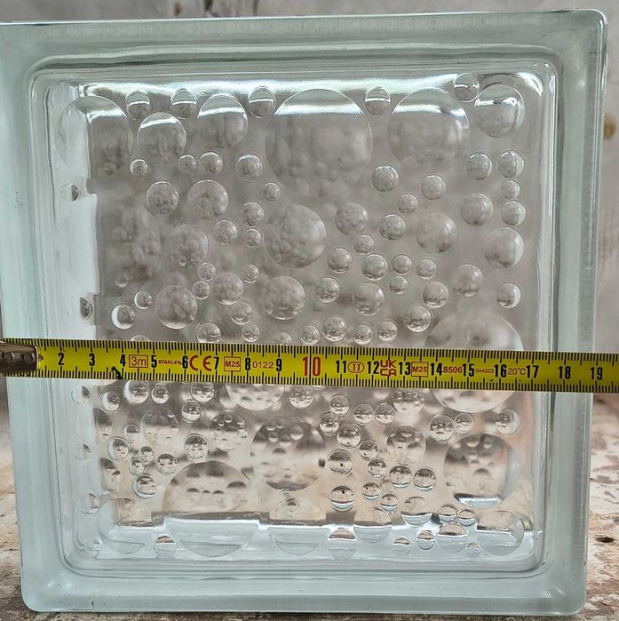 Lot 60 bucăți Cărămidă Sticlă Nouă "Water Bubble" Dedeman (19x19x8 cm)