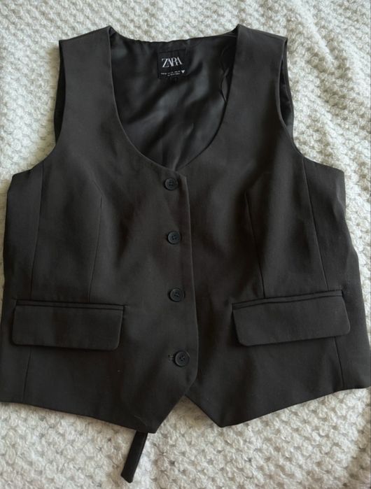 Vesta gri zara negru