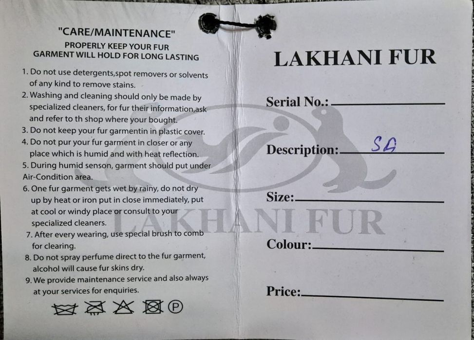 Haină blana naturală