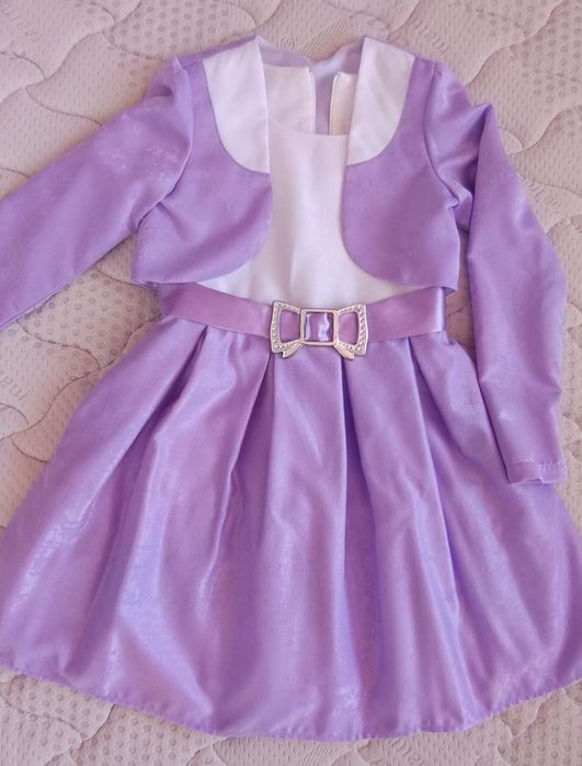 Детска рокля с болеро, р. 140