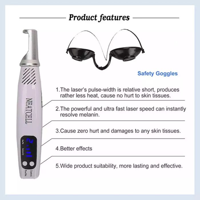 Мини пиколазер премахване на петна, татуировки, бенки, акне пико лазер