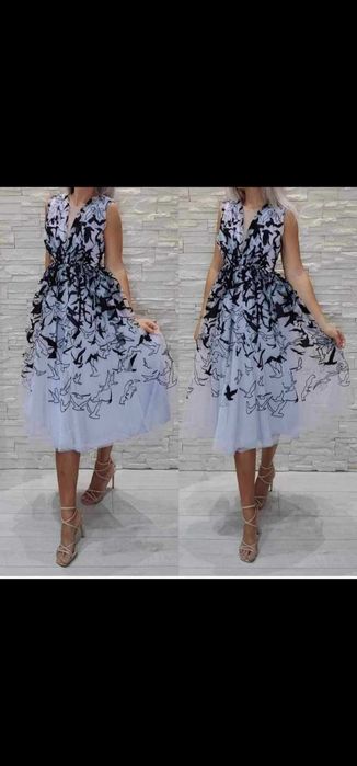 Rochie eleganta lila, midi