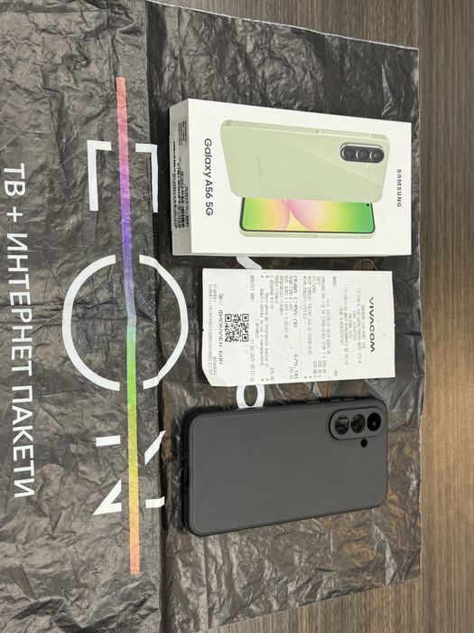 128GB Samsung a56 5G Vivacom Гаранция 2027г. Olive