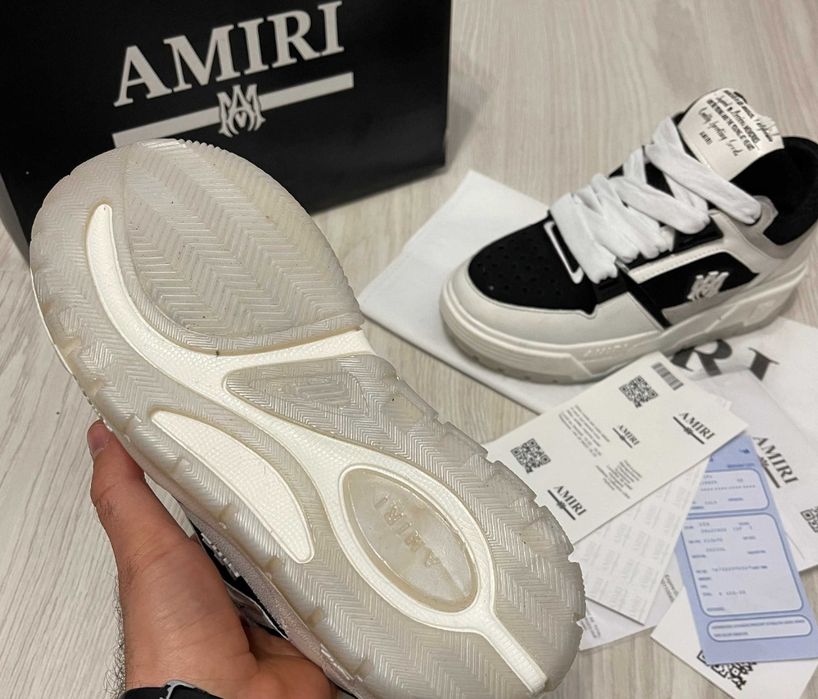 ULTIMELE PERECHI!! Adidasi / Sneakers Amiri MA-1 Alb / Negru Marimi 36-44 Unisex