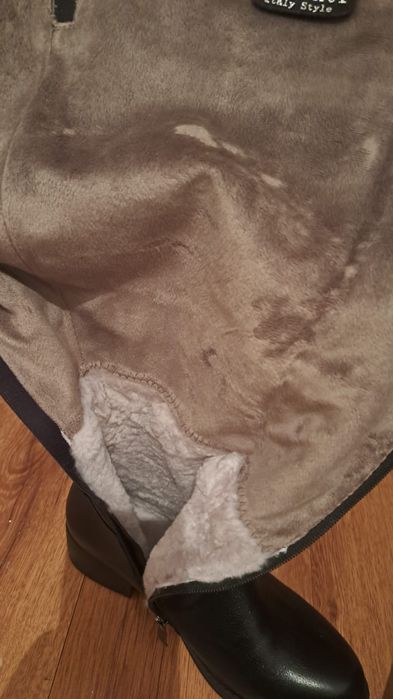 Кожаный сапоги женские