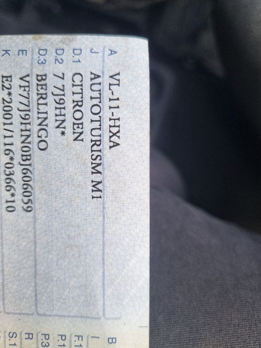 Citroen Berlingo an 2011,motor 1.6HDI